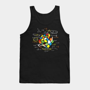 Cool Math Rubix Cube Shirt Funny Rubik Cube Math Lovers Tank Top